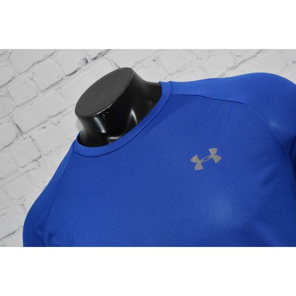 Under Armour Gym Shirt Tech Tee Mens Size XL Blue HeatGear Performance - Picture 6 of 6